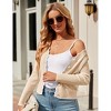Coolmee Women's Cropped Cardigan Knit Shrugs for Dresses Tops V Neck Button Down Cardigans Sweaters - 4 of 4