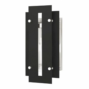 Livex Lighting Utrecht 1 - Light Wall Light in  Black/Brushed Nickel - 1 of 4