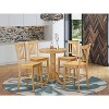 Kitchen Counter Height Dining Set - 5 Piece Table & Chair Set - Oak Finish - 2 of 4