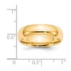 Black Bow Jewelry 2mm to 6mm 14K Yellow Gold Domed Comfort Fit Band - 4 of 4