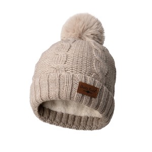 Britt's Knits Cozy Classics Pom Hat Winter Cozy Fur Pom Knit Beanie Hat Skull Cap for Women & Girls - 1 of 3
