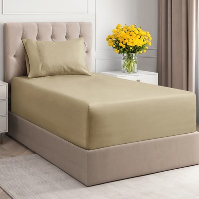 100% Cotton 400 TC 4 Piece Sheet Set - Extra Deep Pocket for 18"-24" Mattresses - CGK Linens