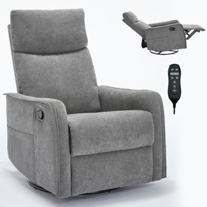 Swivel Rocker Recliner Chair with Heat and Massage, Manual Reclining Lounge Chair, Reclining Massage Armchair for Living Room - Cuddlewood - 1 of 4