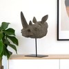 HomeRoots 17" Brown Resin Rhinoceros Tabletop Sculpture - 2 of 4