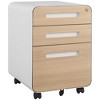 Alilang 18.00 Inch Modern Mobile File Cabinet with Locking Drawers and Rolling Casters - White - 3 of 4