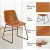 PAGED Dining Chairs Set of 4,Modern Kitchen Chairs with Iron Legs,Chairs for Kitchen,Living Room,Dining Room,Brown - 4 of 4