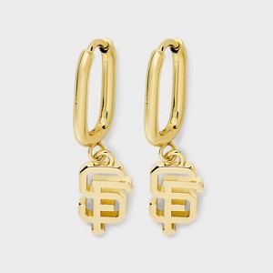 Bijoux Sport by Luv Aj MLB Gold Logo Huggie Earrings - 1 of 3