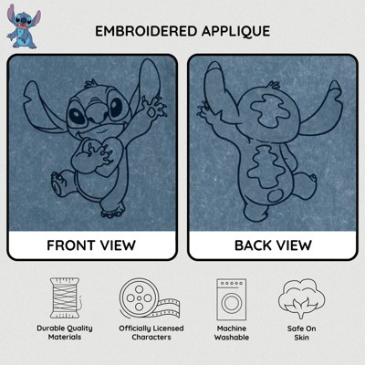 Disney Lilo & Stitch Big Girls Drop Shoulder T-Shirt Blue Gray Heart 10-12 — фото 4