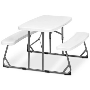 SUGIFT Kids Picnic Table Folding Plastic Table and Benches - Seating for 4 Kids - 1 of 4