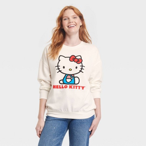 Women's Hello Kitty Cozy Graphic Sweatshirt - White : Target