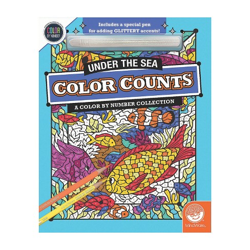 MindWare Color Counts: Glitter Under The Sea Color by Number