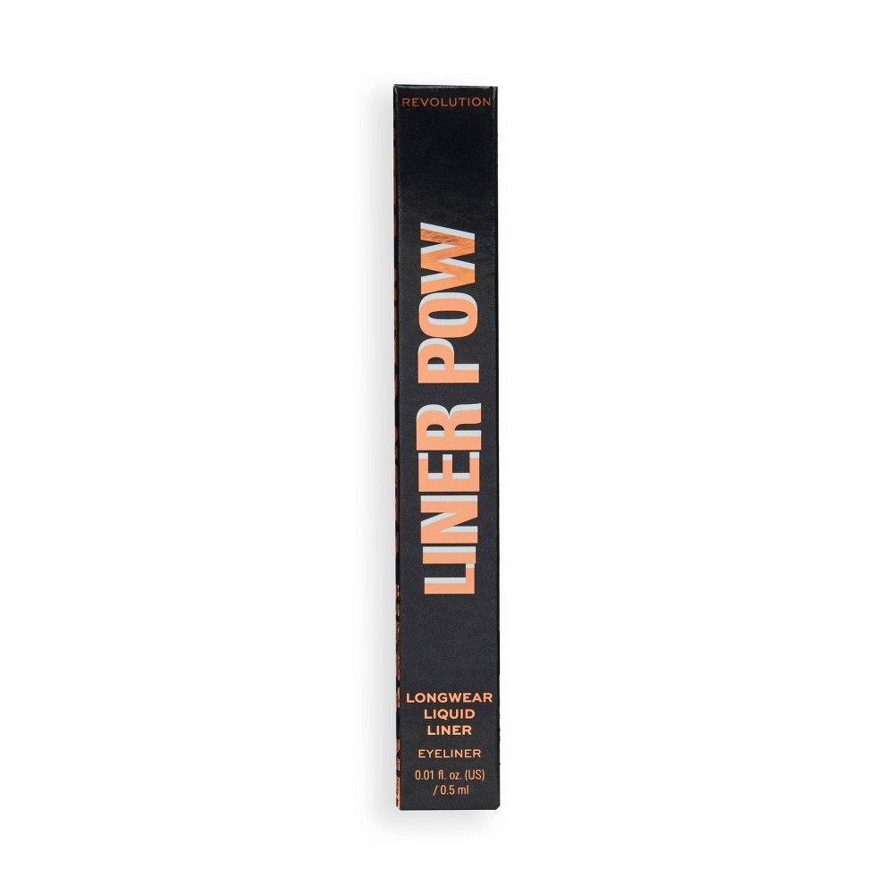 Makeup Revolution Liner Pow Liquid Eyeliner - Black - 0.01 fl oz