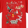 Looney Tunes Winter Land Scene Women's Red Graphic Tee - 2 of 3