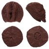 NPolar "Unisex Knit Beret Hat Winter Beanie for Women & Men, Soft Stretchy Skull Cap, Cozy & Stylish Cold Weather Accessory" Brown - 4 of 4