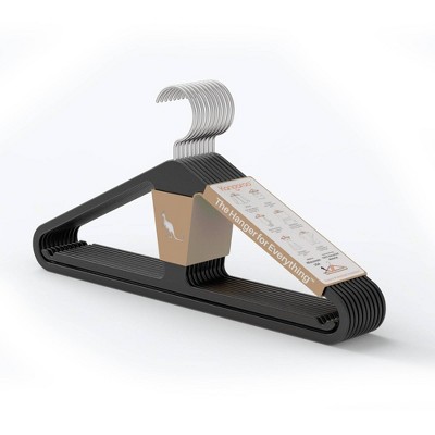 Kangaroo Hangers 10pk Slim Hangers Black