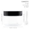 Cornucopia Brands 4oz Clear Plastic Jars w/ Labels & Spatulas & Lids, 12pk; Containers for Cosmetics, Kitchen, Gifts & Travel - 2 of 4