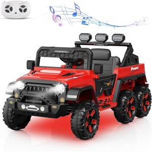 24V Battery Powered Kids Electric Ride-On Car, 6 EVA Wheels & 4WD, Remote Control, 3 Adjustable Speeds, Soft Start - 1 of 4