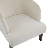 Gulches Mid-Century Modern Accent Chair, Beige Polyester Upholstered Lounge Chair - 4 of 4