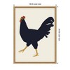 Kate & Laurel All Things Decor 18"x24" Sylvie Farm Rooster Framed Canvas by Hannah Beisang Natural - 3 of 4