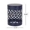 Cylindrical End Table,Side Table, Overlapping Circle Pattern Bedside Table For Living Room £¬ - 2 of 3