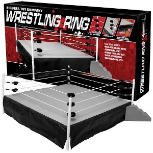 Figures Toy Company Wrestling Ring for WWE & AEW Wrestling Action Figures - 1 of 4