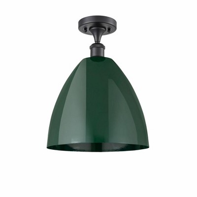 Plymouth Dome - 1 Light Semi-Flush Mount In Industrial Style-14.75 Inches Tall and 12 Inches Wide