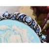 Alilang Vintage Gothic Cameo Rose Brooch Pin with Antique Silvery Tone and Rhinestone Accents - 3 of 4