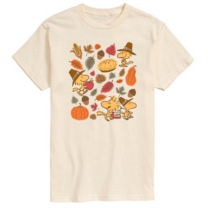 Men's - Peanuts - Thanksgiving Woodstocks Short Sleeve Graphic T-Shirt - 1 of 3