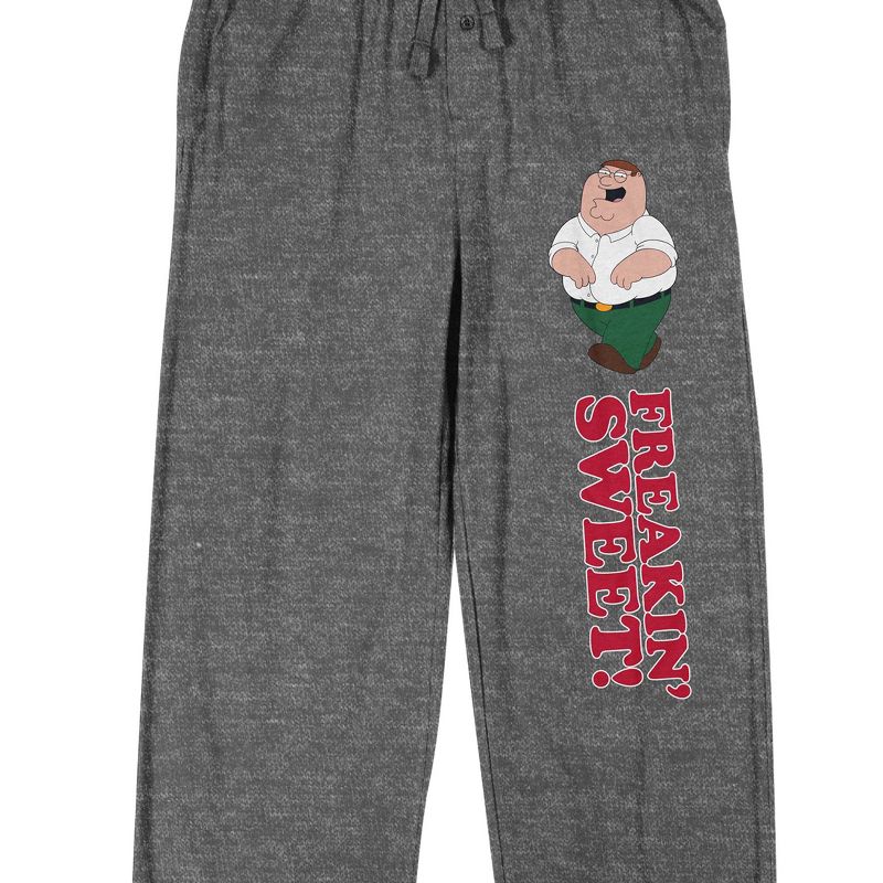 Family Guy Freakin' Sweet Men's Gray Heather Sleep Pajama Pants, 2 of 4