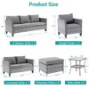 Sonkuki 7 Pieces Outdoor Furniture Set with Side Table, Patio Chair with Washable Cushion - 3 of 4