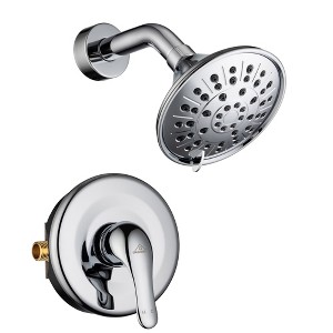 CASAINC 1 Handle 3-Spray Shower Faucet 1.8 GPM with Pressure Balanced Valve - 1 of 4
