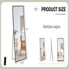 FURNIinspire Full Length Mirrors Premium Black Wood Frame Contemporary Dressing Mirror for Fashionable Modern Bedrooms, Black, 71"*1"*31.4" - 3 of 4