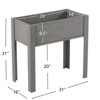 VisioGear Raised Garden Bed with Legs, Elevated Wooden Planter Box for Outdoor Plants Flowers Fruits Vegetable, Grey, 31"*16"*30" - 3 of 4