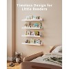 Attop Nursery Book Shelves, 4-Pack White Floating Shelves for Wall Kids, Scalloped Shelves, Wall Book Shelves for Bedroom Kids - 2 of 4