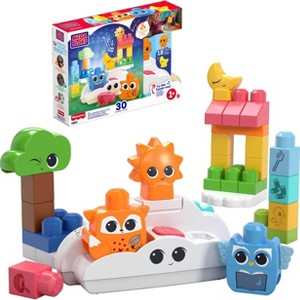 MEGA BLOKS Fisher- Price Rise & Snooze Night Light Sensory Block Toy 30pc - 1 of 4