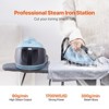 VEVOR Steam Station, 1700W Steam Iron for Clothes with 1.8L Large Capacity Water Tank, Aluminum Alloy + Ceramic Glaze Soleplate,4 Settings,Black&Blue - 3 of 4