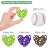 Unique Bargains Heart Shaped Wicker Rattan Balls 2.4 Inch Decorative 12 Pcs - 2 of 4