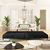 vidaXL 2-Seater Sofa Bed Black Velvet - 3 of 4