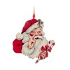Kurt S. Adler 5.0 Inch Retro Wooden Santa Head Vintage Look Tree Ornaments - 3 of 4