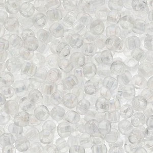 John Bead Czech Glass Seed Beads 6/0 (24g) Transparent Crystal AB - 1 of 1