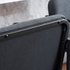 PAGED Set of 2 Counter Height Bar Stools, Modern Upholstered Barstools with Armrests and Metal Frame for Kitchen Island, Dining Room - 4 of 4