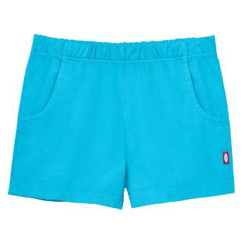 City Threads USA-Made Cotton Girls Soft UPF 50+ Jersey Pocket Shorts