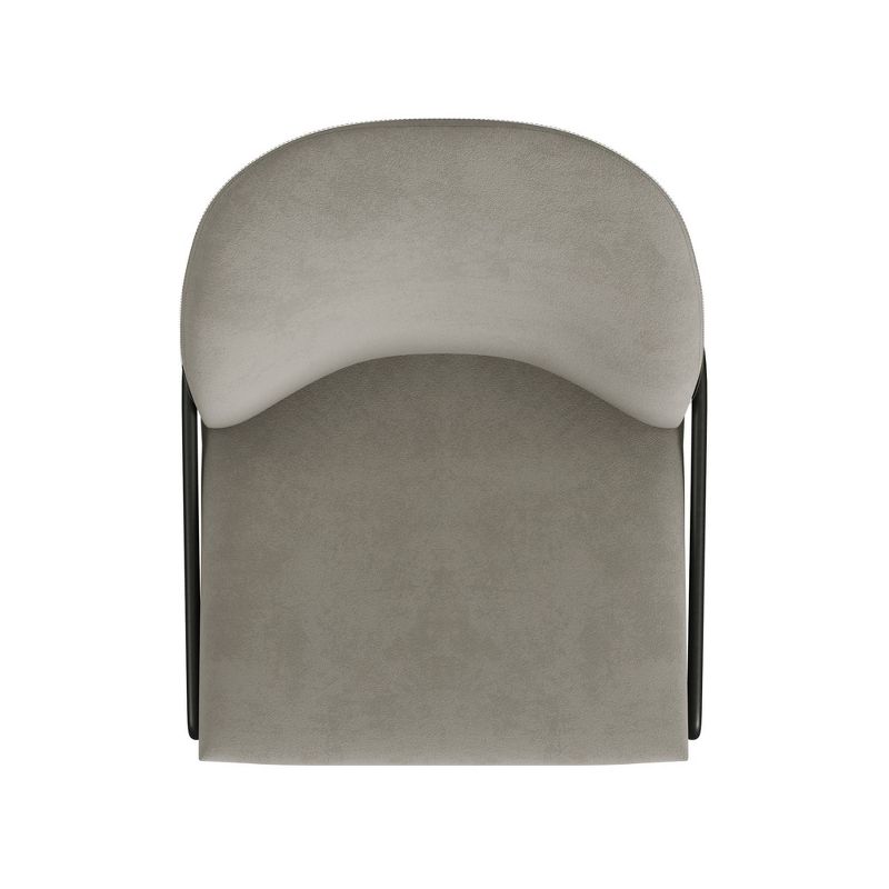 Modern Metal Dining Chair Velvet - HomePop, 5 of 14