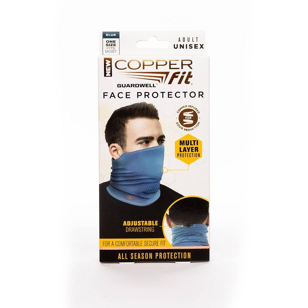 Copper Fit Unisex Adult Guardwell Face Cover and Neck Gaiter, Blue (B086V41HTZ)