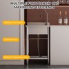 Stainless Steel Thickened Kitchen Utility Sink, Freestanding Single Bowl Kitchen Utility Sink with Pull-Out Faucet for Outdoor Garage Kitchen - 4 of 4