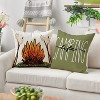 Velvet Happy Camper Camping Life Throw Pillow Covers 18x18 Set of 4, Gnome - 3 of 4
