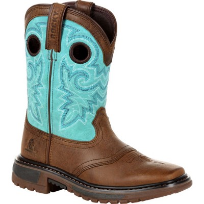 Rocky Girls Teal Original Ride FLX Western Boot Size 3.5