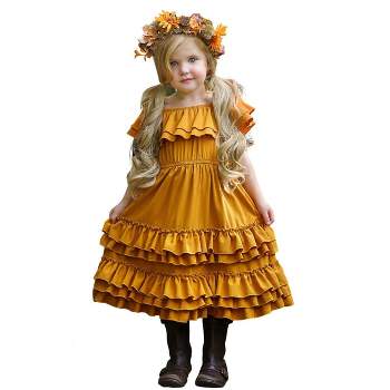 Cute Janie and Jack Dress Baby Girl 12 18 months Gold Light Yellow A line  Lined