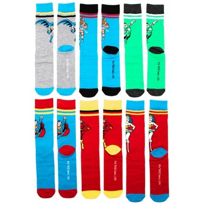 Men's DC Comics Justice League Socks 6 Pack