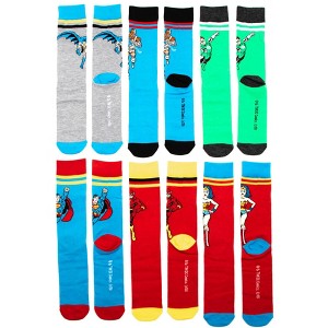 Men's DC Comics Justice League Socks 6 Pack - 1 of 2